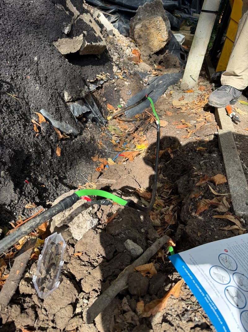 Excavating a damaged underground cable